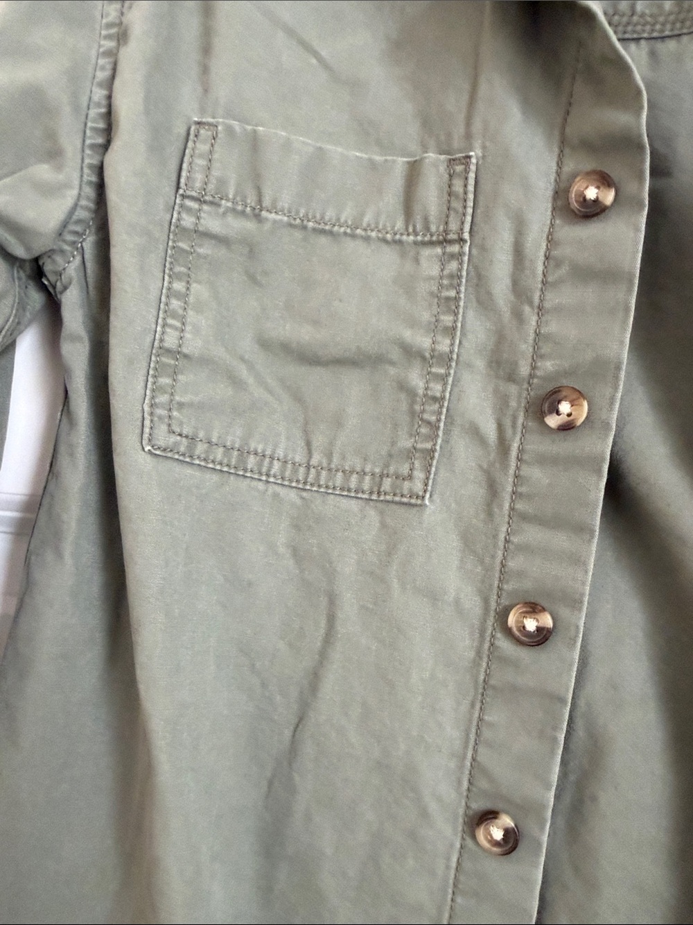 GAP Kids Olive Green Button-Front Jacket - Picture 3 of 8